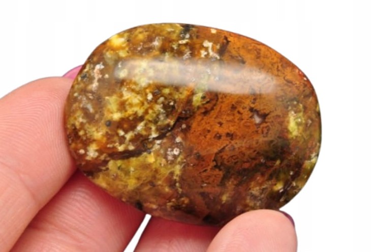 * OPAL ZIELONY MADAGASKAR ZIELONO-BRĄZOWY MINERAŁ INTERESUJĄCY WZÓR NR 1 *