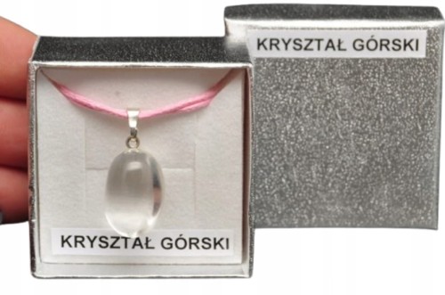 * KRYSZTAŁ GÓRSKI ZAWIESZKA BARDZO CZYSTY MINERAŁ BIŻUTERIA NR 91 *