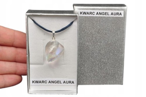 * KWARC ANGEL AURA ZAWIESZKA W PUDEŁKU BARDZO ŁADNY KOLOROWY POŁYSK NR 34 *