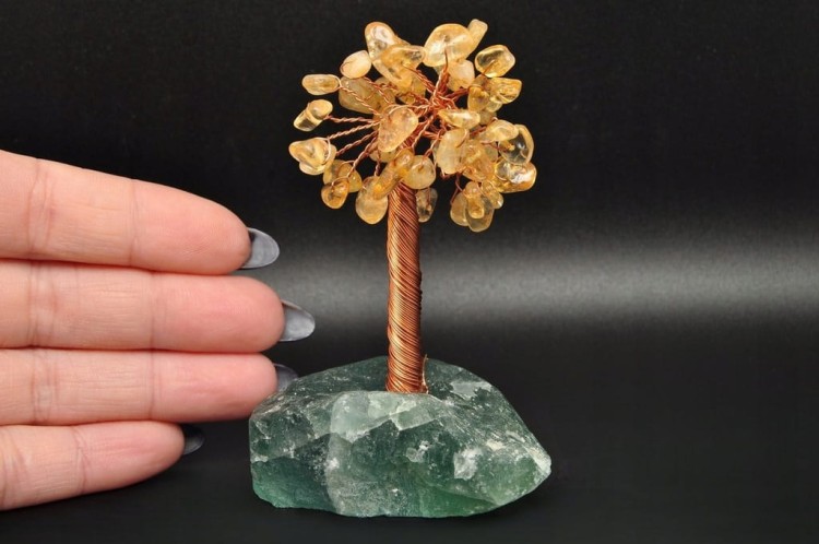 * DRZEWKO SZCZĘŚCIA CHINY FLUORYT CYTRYN EFEKTOWNE MINERAŁY JAKO PREZENT 4