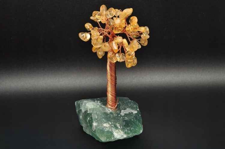 * DRZEWKO SZCZĘŚCIA CHINY FLUORYT CYTRYN EFEKTOWNE MINERAŁY JAKO PREZENT 4