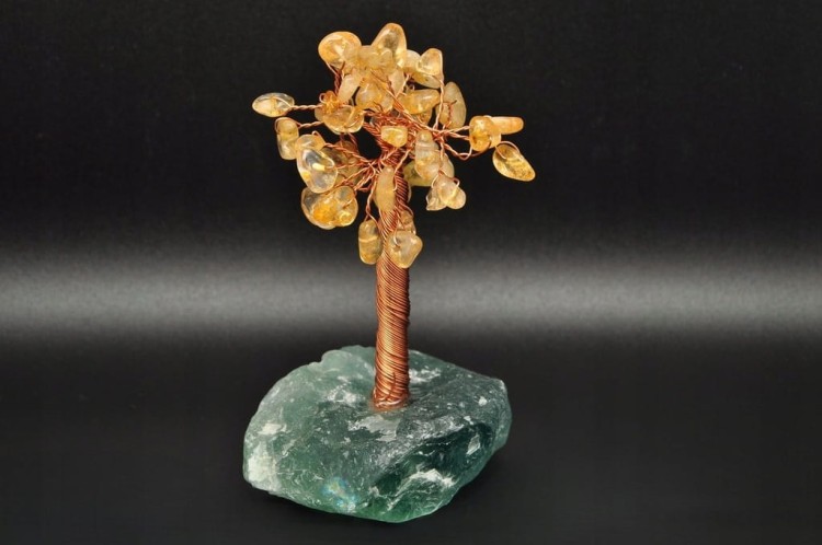 * DRZEWKO SZCZĘŚCIA CHINY FLUORYT CYTRYN EFEKTOWNE MINERAŁY JAKO PREZENT 4