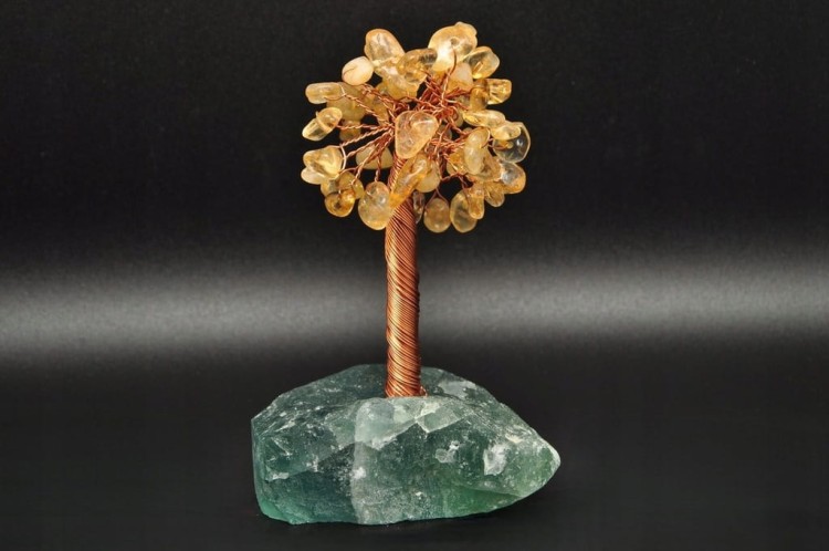 * DRZEWKO SZCZĘŚCIA CHINY FLUORYT CYTRYN EFEKTOWNE MINERAŁY JAKO PREZENT 4