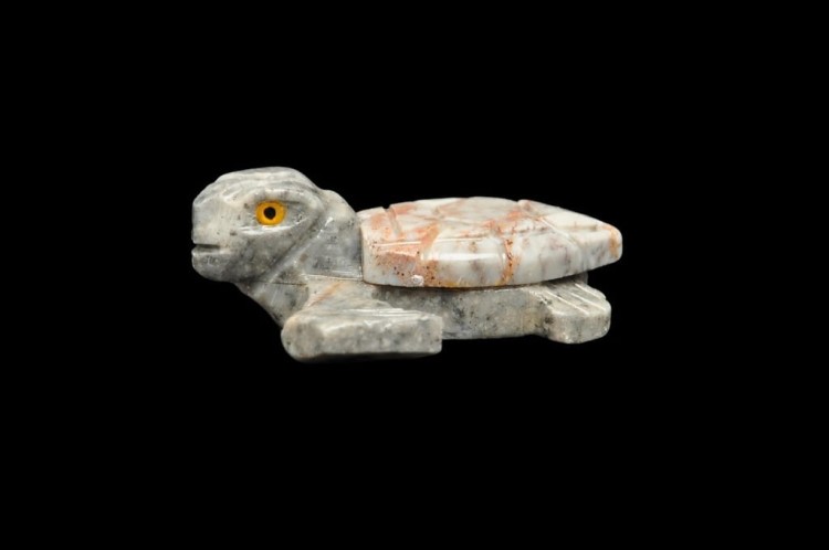 * STEATYT KAMIEŃ MYDLANY PERU UROKLIWA FIGURKA ŻÓŁW NA PREZENT NR 53 *