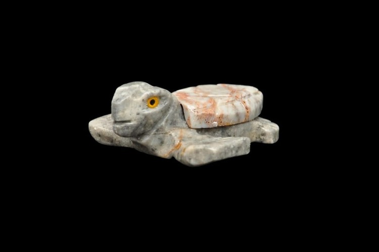 * STEATYT KAMIEŃ MYDLANY PERU UROKLIWA FIGURKA ŻÓŁW NA PREZENT NR 53 *