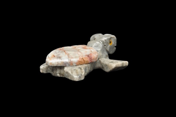 * STEATYT KAMIEŃ MYDLANY PERU UROKLIWA FIGURKA ŻÓŁW NA PREZENT NR 53 *