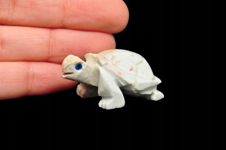 * STEATYT KAMIEŃ MYDLANY PERU WYJĄTKOWA FIGURKA ŻÓŁW ŚLICZNY OKAZ NR 52 *