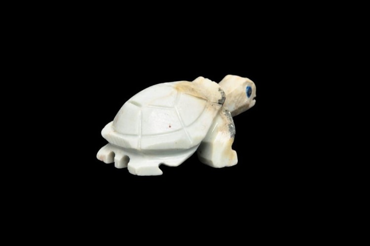 * STEATYT KAMIEŃ MYDLANY PERU WYJĄTKOWA FIGURKA ŻÓŁW ŚLICZNY OKAZ NR 52 *