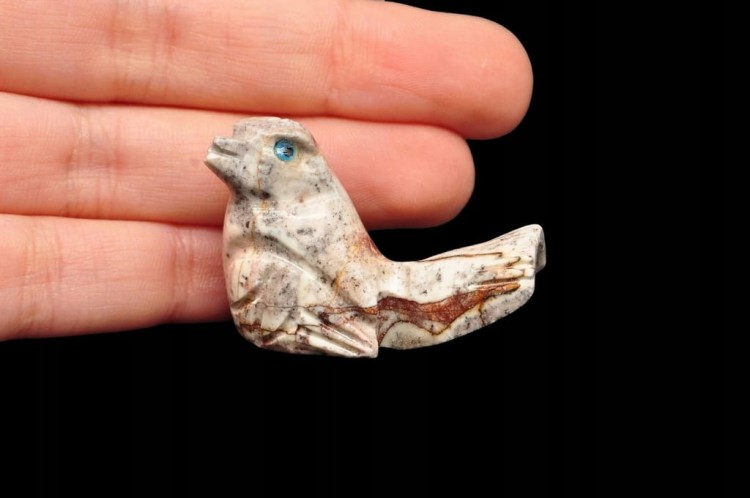 * STEATYT KAMIEŃ MYDLANY PERU WYJĄTKOWA FIGURKA PTAK NR 50 *