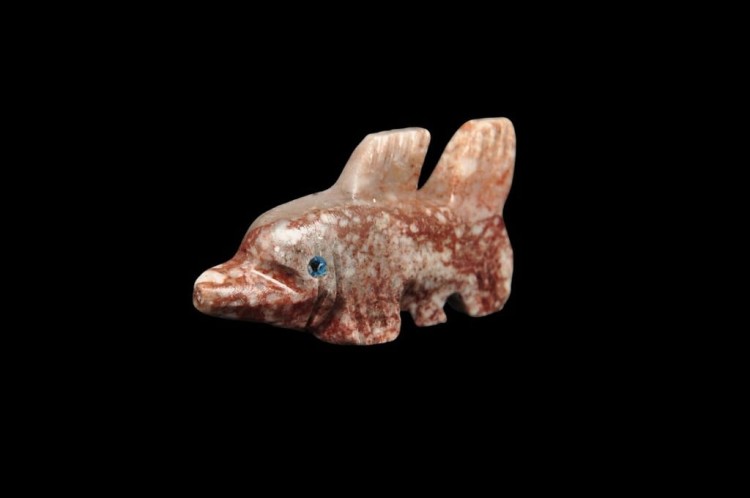 * STEATYT KAMIEŃ MYDLANY PERU FIGURKA RYBA CIEKAWA RZEŹBA NR 45 *