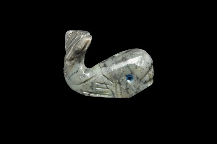 * STEATYT KAMIEŃ MYDLANY PERU MAŁA FIGURKA UROCZY WIELORYB NR 37 *