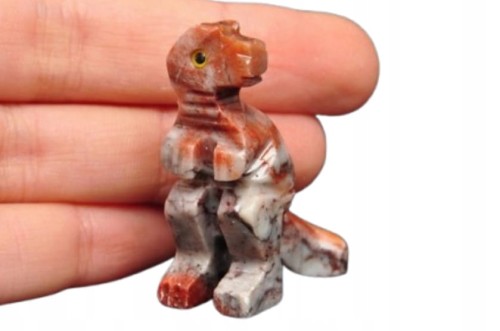 * STEATYT KAMIEŃ MYDLANY PERU FIGURKA DINOZAUR UROKLIWA RZEŹBA NR 25 *