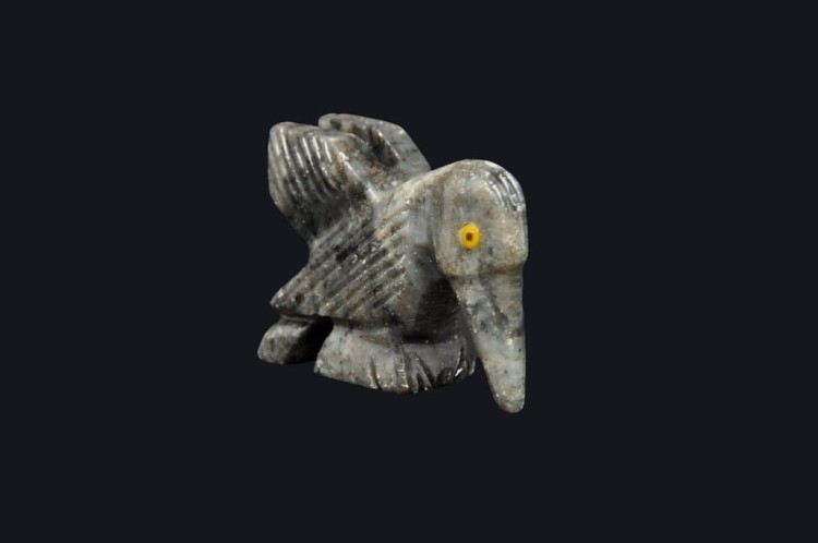 * STEATYT KAMIEŃ MYDLANY PERU FIGURKA PTAK CIEKAWY OKAZ NR 26 *