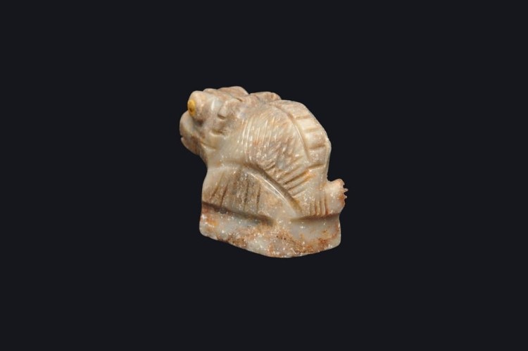 * STEATYT KAMIEŃ MYDLANY PERU FIGURKA KAMELEON INTERESUJĄCA RZEŹBA NR 21 *