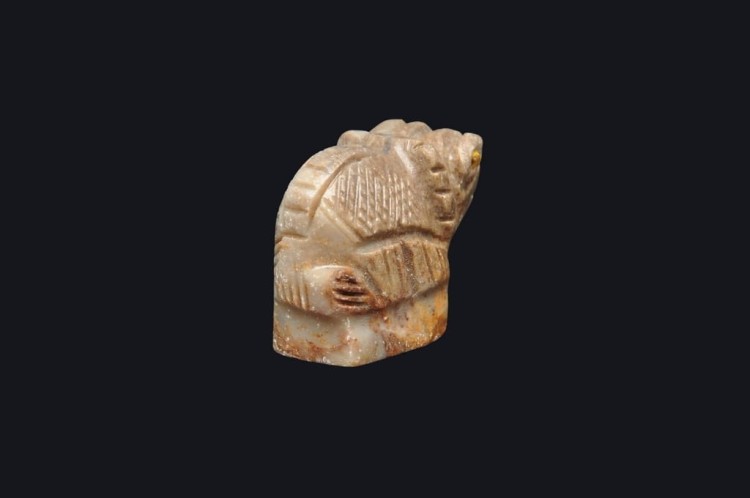* STEATYT KAMIEŃ MYDLANY PERU FIGURKA KAMELEON INTERESUJĄCA RZEŹBA NR 21 *