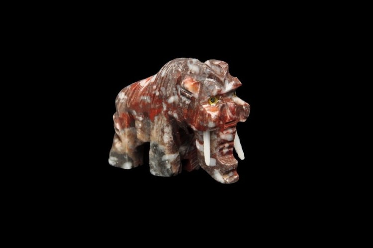 * STEATYT KAMIEŃ MYDLANY PERU FIGURKA MAMUT CIEMNA BARWA NR 20 *