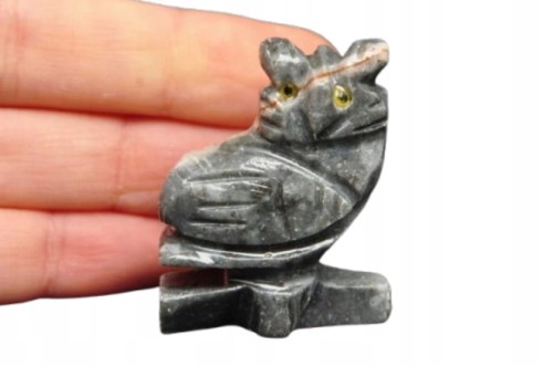 * STEATYT KAMIEŃ MYDLANY PERU FIGURKA SOWA CIEKAWA RZEŹBA NR 16 *