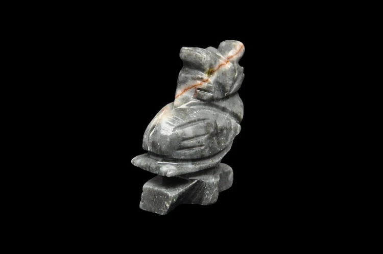 * STEATYT KAMIEŃ MYDLANY PERU FIGURKA SOWA CIEKAWA RZEŹBA NR 16 *