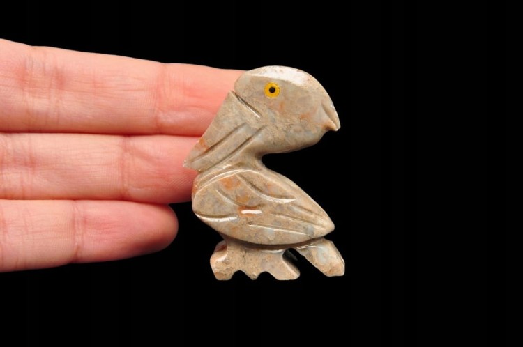 * STEATYT KAMIEŃ MYDLANY FIGURKA PELIKAN ŚWIETNY DO KOLEKCJI NR 5 *