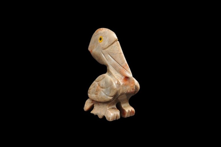 * STEATYT KAMIEŃ MYDLANY FIGURKA PELIKAN ŚWIETNY DO KOLEKCJI NR 5 *