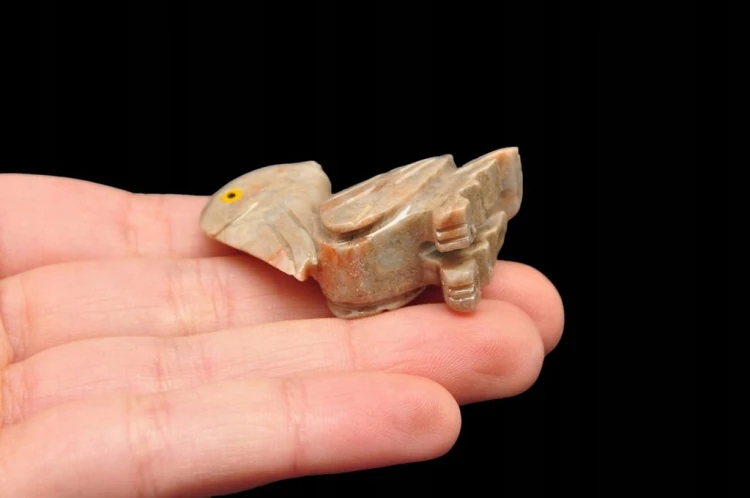 * STEATYT KAMIEŃ MYDLANY FIGURKA PELIKAN ŚWIETNY DO KOLEKCJI NR 5 *