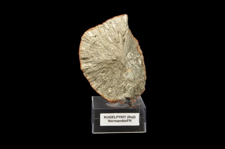 * KULA PIRYTOWA FRANCJA ZŁOTY MINERAŁ INTERESUJĄCY OKAZ NA PODSTAWCE NR 3 *