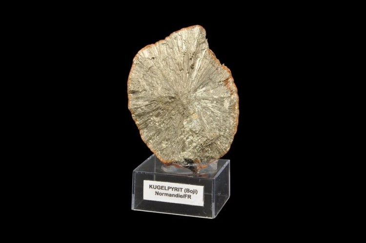 * KULA PIRYTOWA FRANCJA ZŁOTY MINERAŁ INTERESUJĄCY OKAZ NA PODSTAWCE NR 3 *