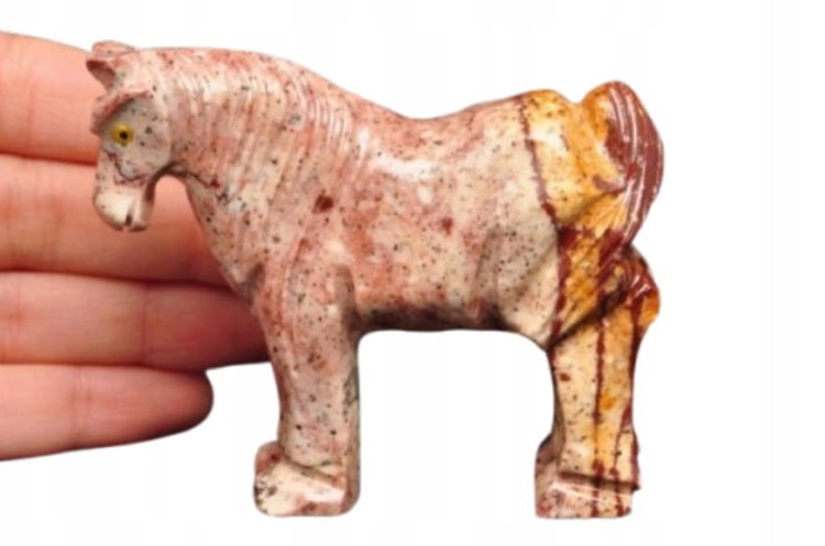 * STEATYT KAMIEŃ MYDLANY PIĘKNA FIGURKA KOŃ ŚLICZNY WZÓR NR 17 *