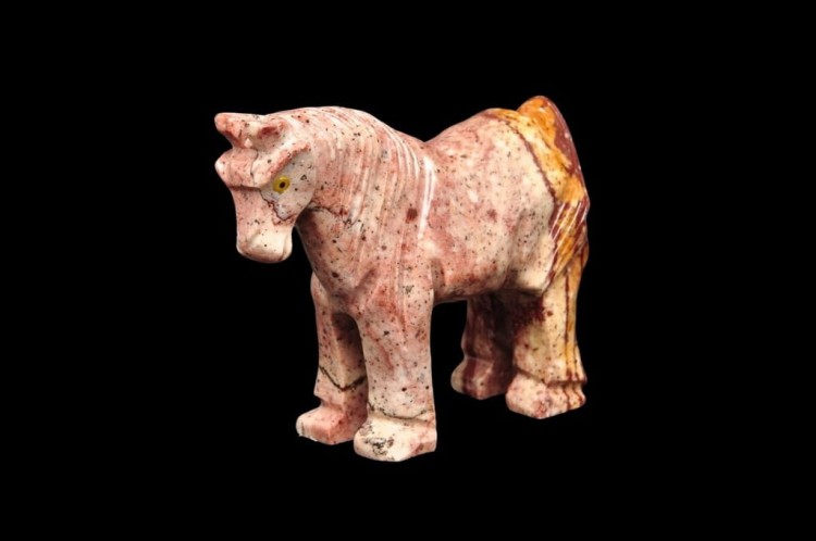 * STEATYT KAMIEŃ MYDLANY PIĘKNA FIGURKA KOŃ ŚLICZNY WZÓR NR 17 *