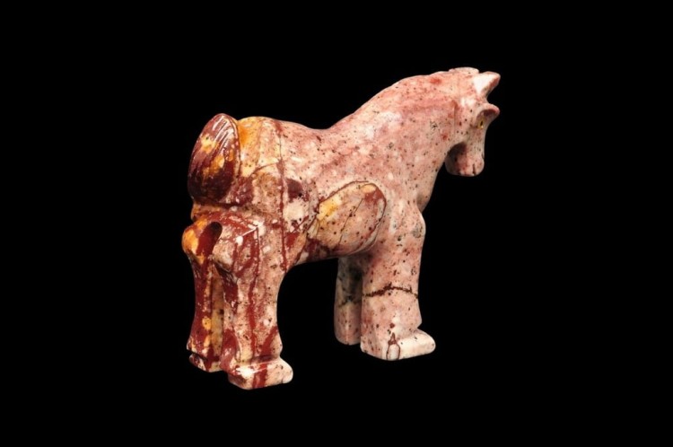 * STEATYT KAMIEŃ MYDLANY PIĘKNA FIGURKA KOŃ ŚLICZNY WZÓR NR 17 *