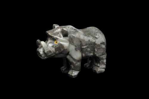 * STEATYT KAMIEŃ MYDLANY CIEMNY KAMIEŃ CIEKAWA FIGURKA GUZIEC NR 19 *