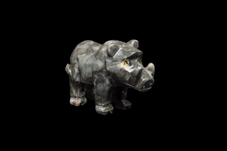 * STEATYT KAMIEŃ MYDLANY CIEMNY KAMIEŃ CIEKAWA FIGURKA GUZIEC NR 19 *