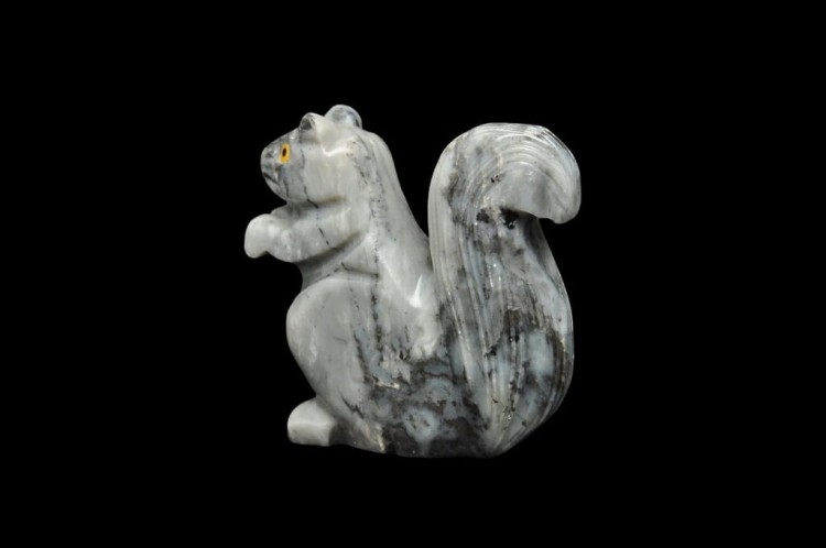 * STEATYT KAMIEŃ MYDLANY UROKLIWA FIGURKA WIEWIÓRKA PIĘKNA OZDOBA NR 21 *