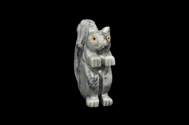 * STEATYT KAMIEŃ MYDLANY UROKLIWA FIGURKA WIEWIÓRKA PIĘKNA OZDOBA NR 21 *