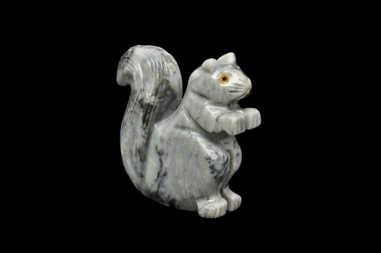 * STEATYT KAMIEŃ MYDLANY UROKLIWA FIGURKA WIEWIÓRKA PIĘKNA OZDOBA NR 21 *