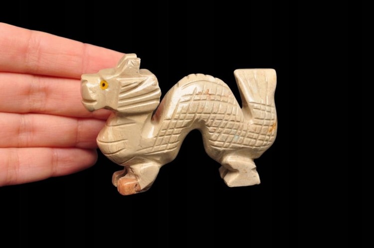 * STEATYT KAMIEŃ MYDLANY ŚWIETNA FIGURKA SMOK DOSKONAŁA NA PREZENT NR 22 *