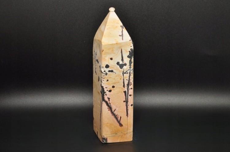 * JASPIS PEJZAŻOWY WIEŻA OBELISK MINERAŁ NATURALNY PIĘKNY WZÓR NR 1 *