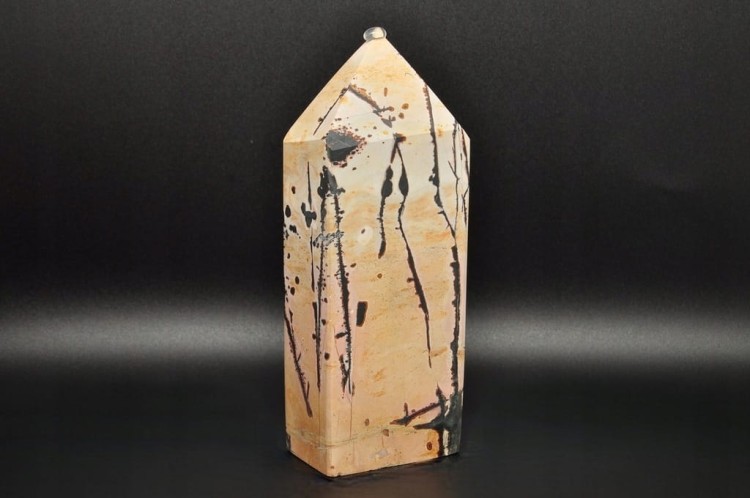 * JASPIS PEJZAŻOWY WIEŻA OBELISK MINERAŁ NATURALNY PIĘKNY WZÓR NR 1 *