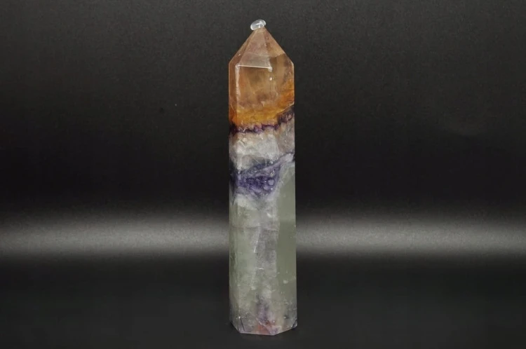 * FLUORYT CHINY KAMIEŃ NATURALNY WIEŻA KOLOROWY OBELISK NR 5 *