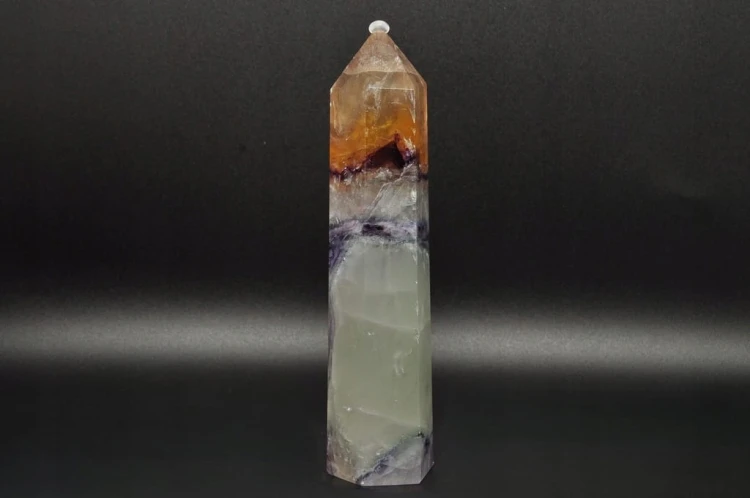 * FLUORYT CHINY KAMIEŃ NATURALNY WIEŻA KOLOROWY OBELISK NR 5 *