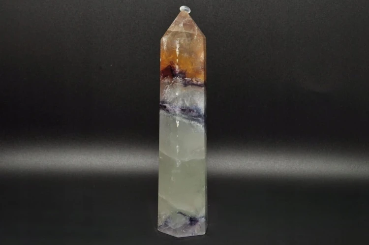 * FLUORYT CHINY KAMIEŃ NATURALNY WIEŻA KOLOROWY OBELISK NR 5 *