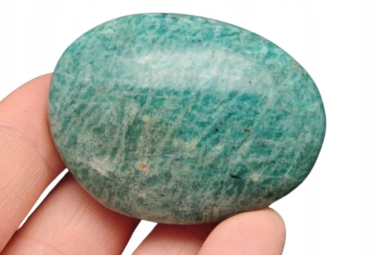 * AMAZONIT MADAGASKAR DO MASAŻU SZLIFOWANY MINERAŁ NR APG05 *