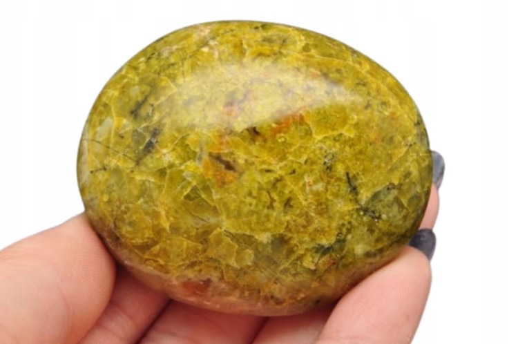 * OPAL ZIELONY MADAGASKAR CUDOWNA BARWA POLEROWANY SZLIFOWANY NR GO10 *