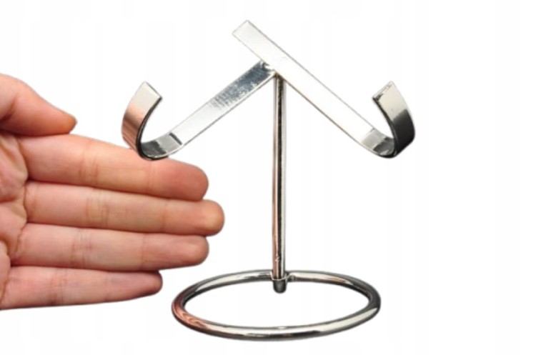 * METALOWY PODSTAWEK PODSTAWKA STOJAK DO MINERAŁÓW SERC EKSPOZYTOR 10 CM *