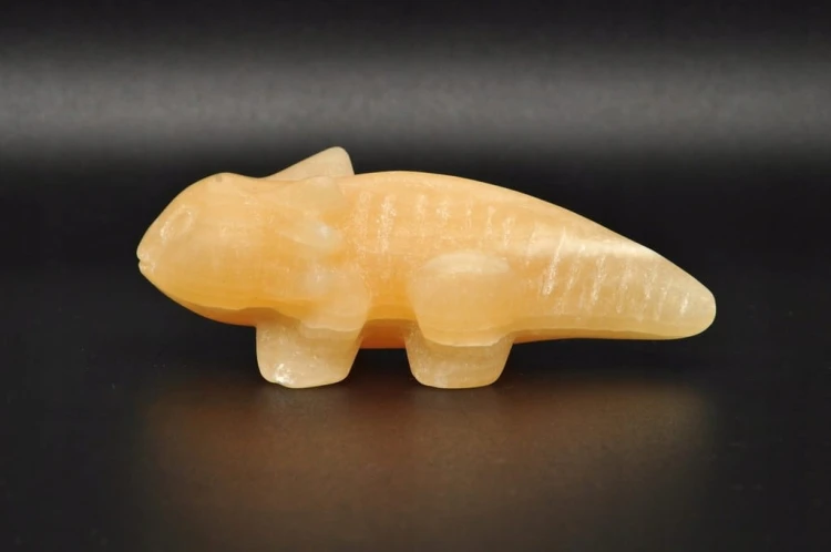 * KALCYT ŻÓŁTY FIGURKA AKSOLOTL AMBYSTOMA MEKSYKAŃSKA PIĘKNY OKAZ NR 3 *