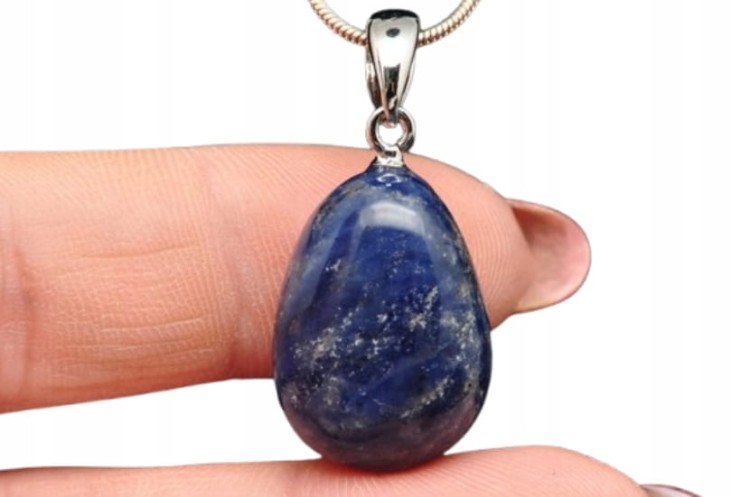 * LAPIS LAZULI ZAWIESZKA GRANATOWA BARWA ELEGANCKA BIŻUTERIA NR 24 *