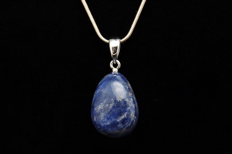 * LAPIS LAZULI ZAWIESZKA GRANATOWA BARWA ELEGANCKA BIŻUTERIA NR 24 *