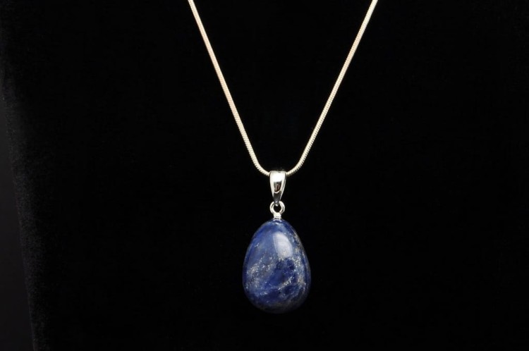 * LAPIS LAZULI ZAWIESZKA GRANATOWA BARWA ELEGANCKA BIŻUTERIA NR 24 *