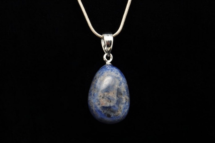 * LAPIS LAZULI ZAWIESZKA GRANATOWA BARWA ELEGANCKA BIŻUTERIA NR 24 *