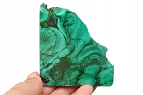 * MALACHIT KONGO PŁYTKA ŚWIETNY WZÓR ŚLICZNY MINERAŁ NATURALNY NR 3 *
